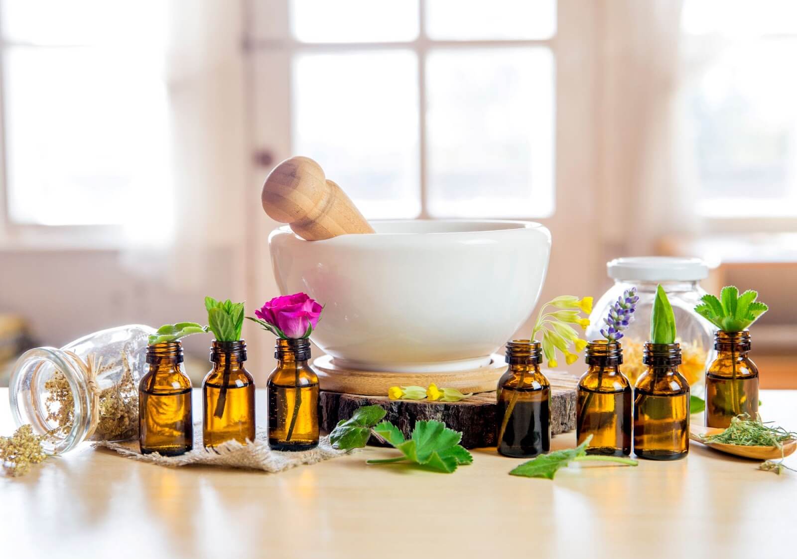 Essential oils in a kitchen. Essential oils in a kitchen.